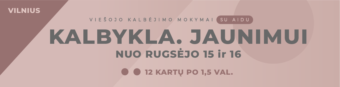 Kalbykla jaunimui su Aidu nuo 2026 09 15 ir 2026 09 16